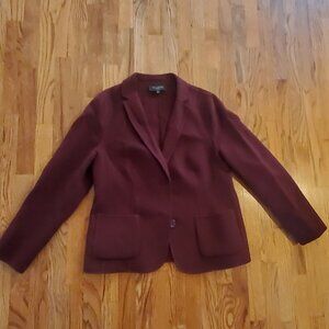Talbots Wool Blazer - Maroon/ Dark Red Sz 10P classic style and cut